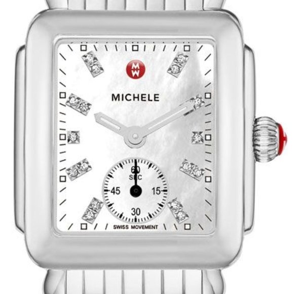 MICHELE Deco Mid Stainless Diamond Dial Watch - Picture 2 of 2